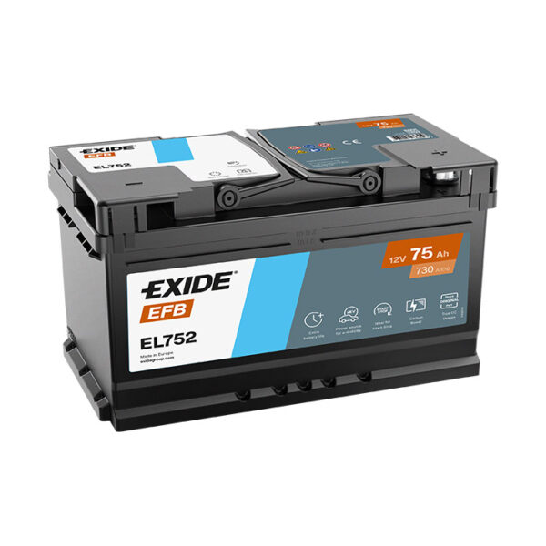 Exide EFB EL752 75 Ah Accu