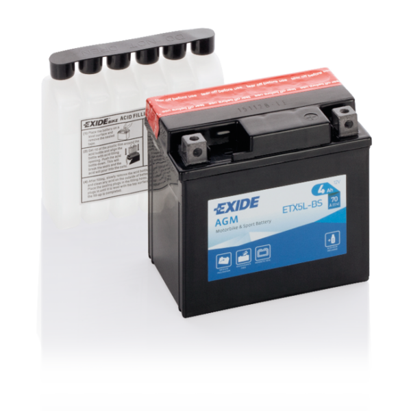 Exide ETX5L-BS 4 Ah Accu